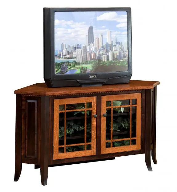 BH-55730-C2 2 Tone Corner TV Stand