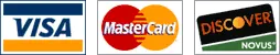 Visa, MasterCard and Discover