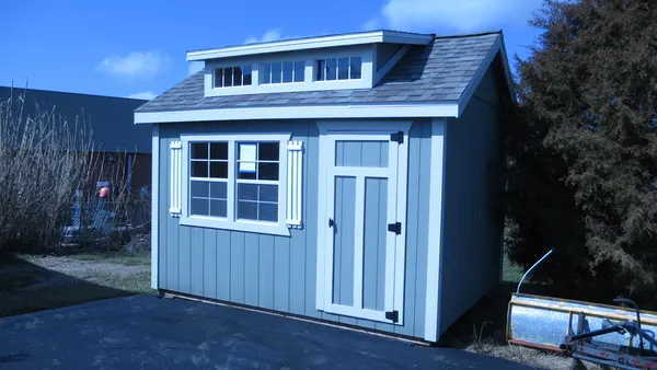 Vista Style Storage Shed, 10X12 shown
