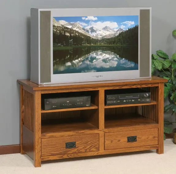 Mission Slat Plasma TV Console