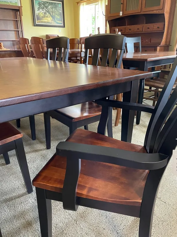 Curly Maple Harvest Dining Set • Two-Tone