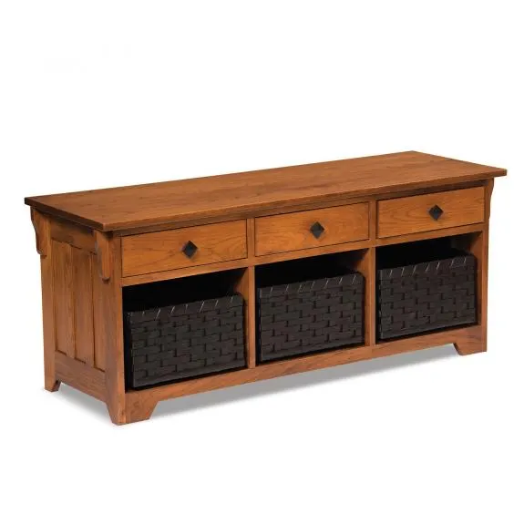 AJW2LWD Lattice Weave Drawer Storage Benches