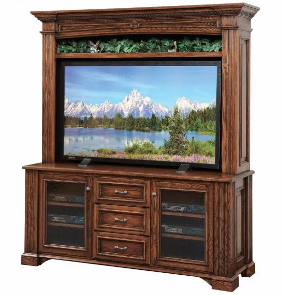 LIN-554-30/562 Lincoln Flat Screen TV Stand with hutch