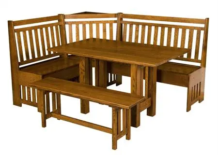 AJW3000 Bay Hill Slat Breakfast Nook Table