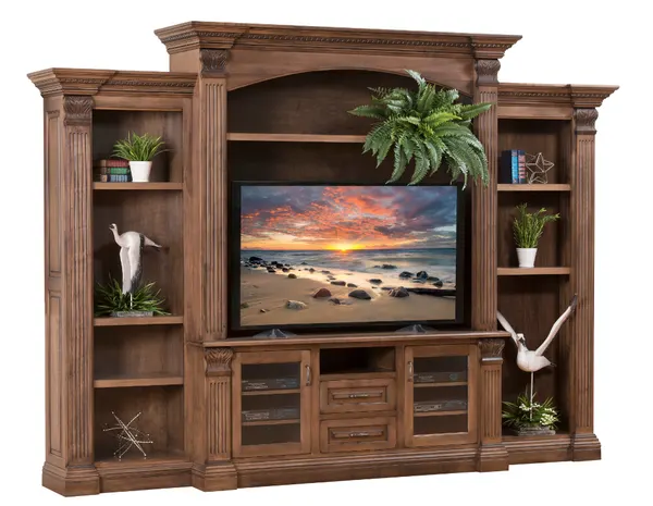 Montereau Entertainment Center With Side Bookcases
