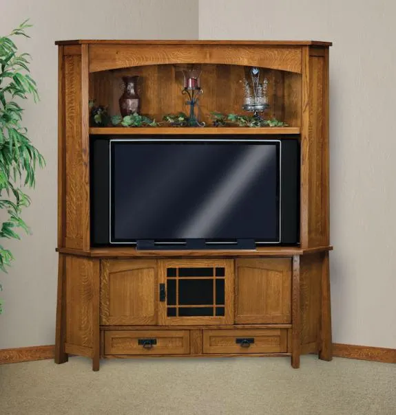 FVE-053-MD Modesto Plasma TV Corner Hutch