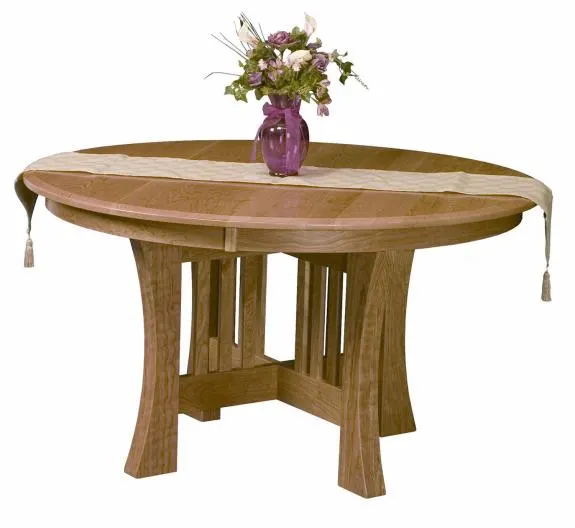 Arts and Crafts Round Dining Table