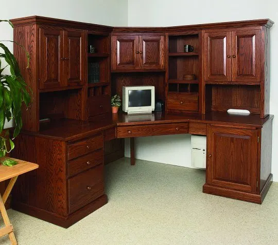 Henry Stephen's Corner Desk with Hutch
