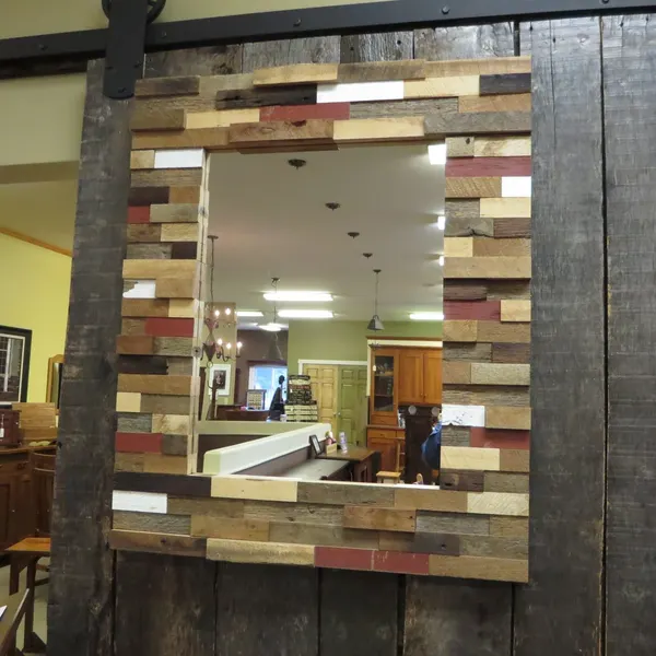 Barnwood Mirror, Reclaimed Wood, #697