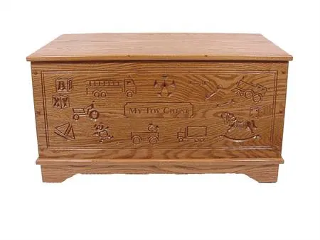 2069 Carved toy chest / toy boxes