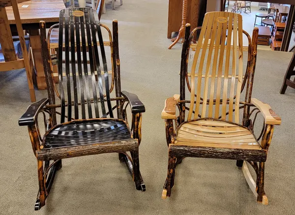 Rustic Jumbo Flat Arm Rocker