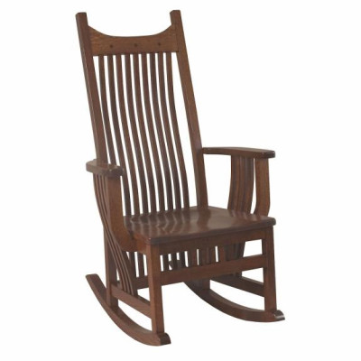 098 Royal Mission Leather Rocking Chair