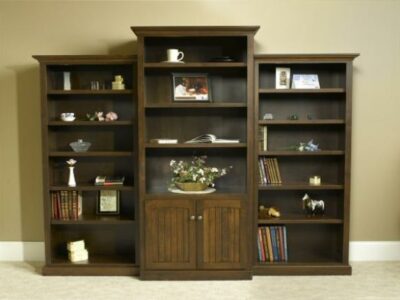 A-C80D Country Lane Corner Bookcase with Side Units