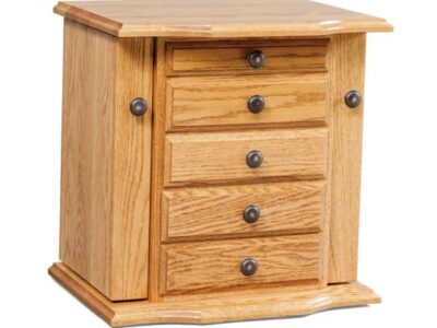 #310 17 1/2"  Queen Ann Dresser Top Jewelry Cabinet.