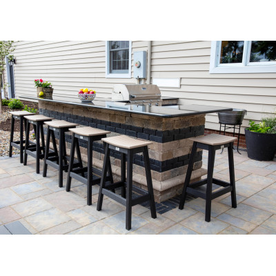 Poly Saddle Bar Stool