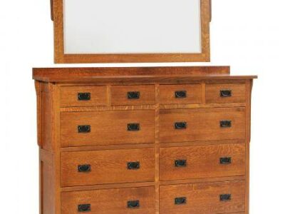 San Juan Mission Bedroom Collection High Dresser with Mirror