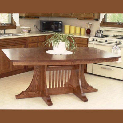 Santa Fe Trestle 75 Dining Room Set Double Pedestal Table