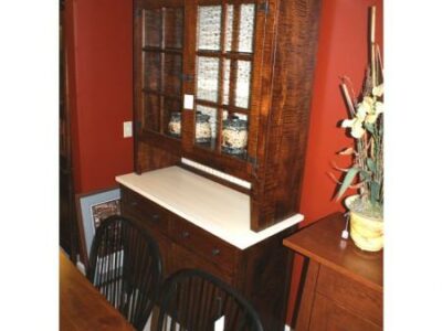 Nicolette Curly Maple Colonial Shaker two door hutch