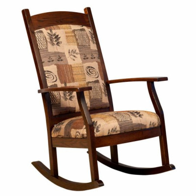012 Padded Back Upholstered Rocking Chair