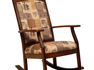 012 Padded Back Upholstered Rocking Chair