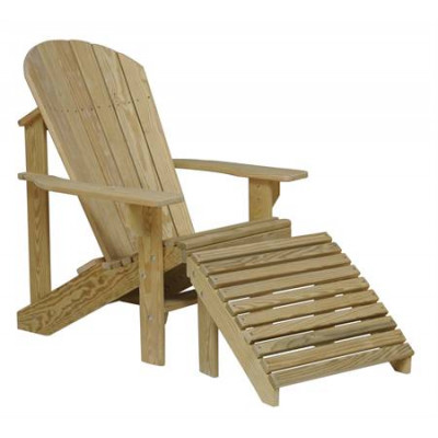 Adirondack Chair with Footrest, treated pine