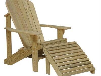 Adirondack Chair with Footrest, treated pine