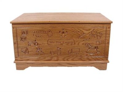 2069 Carved toy chest / toy boxes