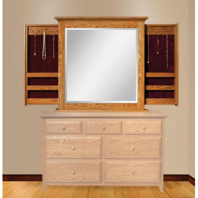 2425 Dresser Mirror with Sliding Jewelry Wings