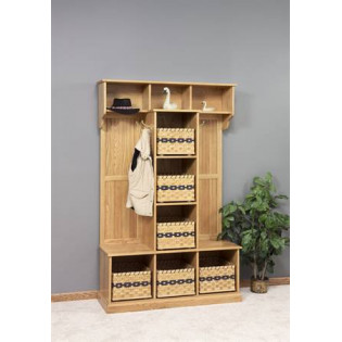 GO-6009 Traditional hall tree with baskets