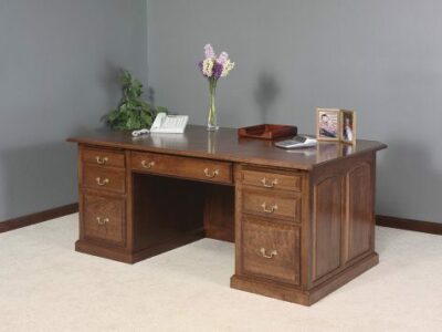 GO-3189 Executive Desk with Raised Panel Back