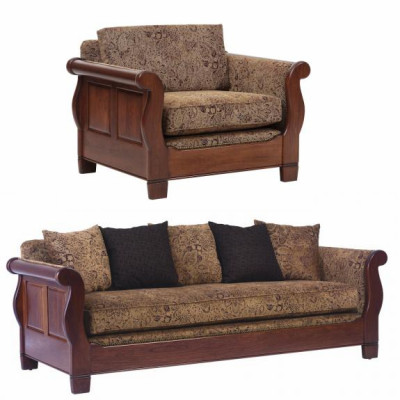 Sleigh Sofa and Chair