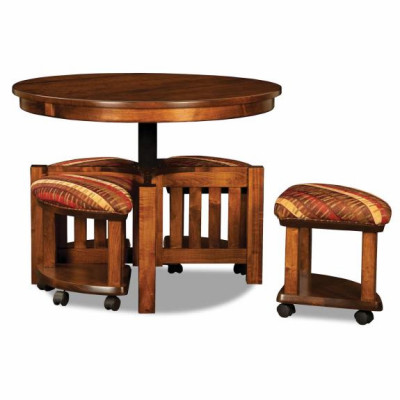 AJW5RD 5 Piece Round Table Bench Set