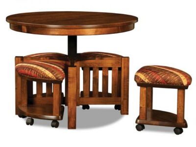 AJW5RD 5 Piece Round Table Bench Set