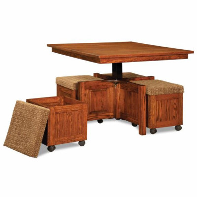AJW5SQ 5 Piece Square Table Bench Set