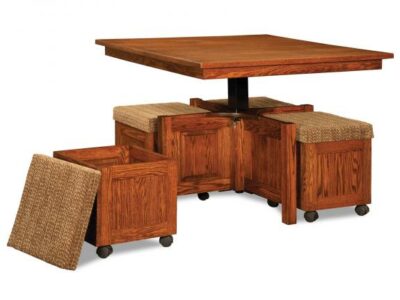 AJW5SQ 5 Piece Square Table Bench Set