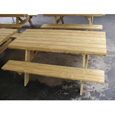 3X6 Traditional Picnic Table, treated pine.