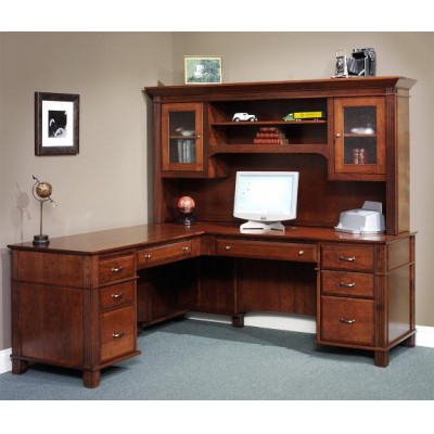 850 Arlington L-Shaped Desk with 840 72" Hutch