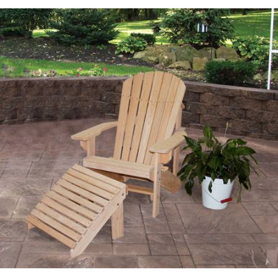 Adirondack Chair with footrest, Cypress