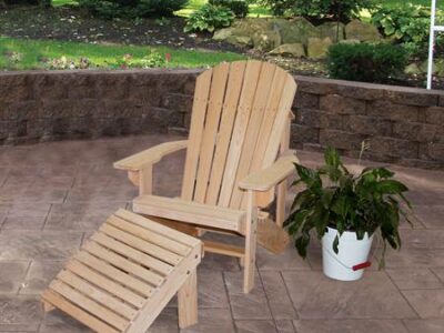 Adirondack Chair with footrest, Cypress