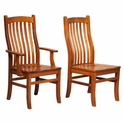 Arts & Crafts Wood Dining Chairs