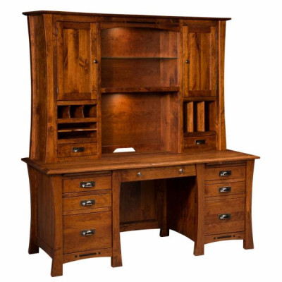 LA-322 Arts & Crafts Desk with Hutch