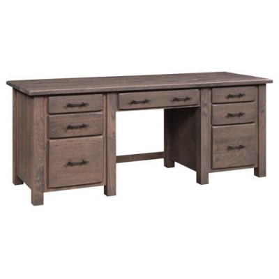 Barn Floor Double Pedestal Desk