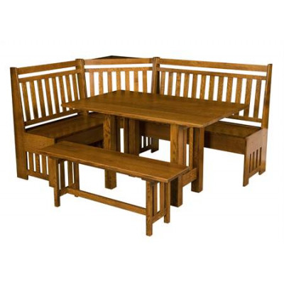 AJW3000 Bay Hill Slat Breakfast Nook Table