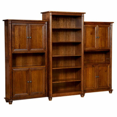 BBD80 Belmont Bookcase with Side Bookcases