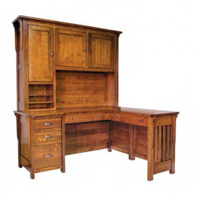 BO6456 Boston Corner Desk with Hutch