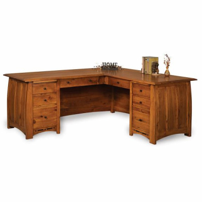 FVD-7872L-BC Boulder Creek L-Shaped Desk