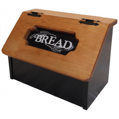 Bread box with hinged lid #1049