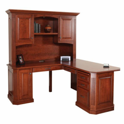 BUC-102 Buckingham 68" Corner Desk with Hutch