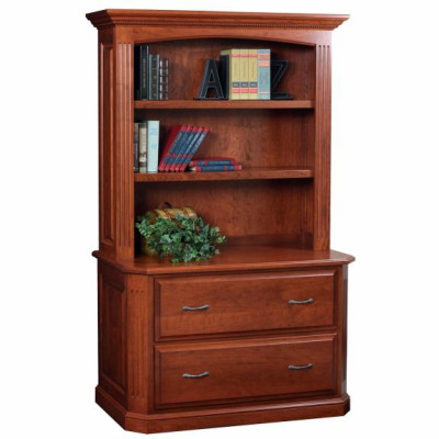 BUC-104 Buckingham Lateral File with Bookshelf