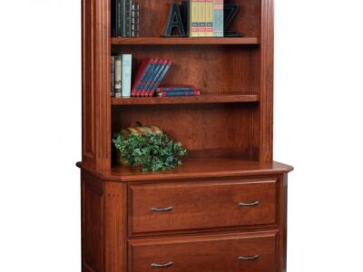 BUC-104 Buckingham Lateral File with Bookshelf